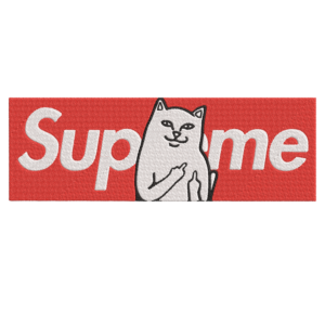 Diseño de bordado: Supreme Gato Money