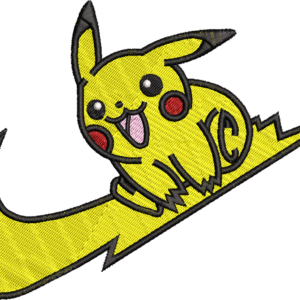 Diseño de bordado: Nike logo Pikachu
