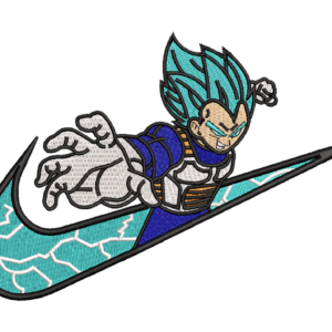 Diseño de bordado: Nike logo Vegeta Fan-Art