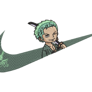 Diseño de bordado: Nike logo Roronoa Zoro