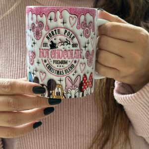 Taza Christmas Hot Chocolate Rosado - DISNEY