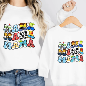 Mama y mini toy story crew necks