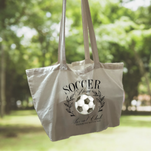 Coquette soccer mom tote bag