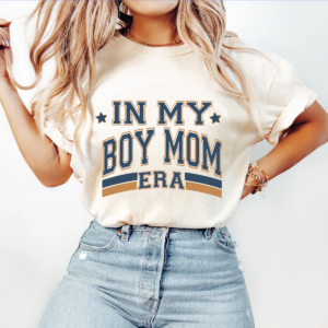 In my boy mom era shirt oversize