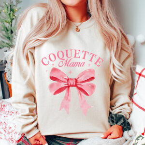 Coquette mama crew neck