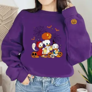 Cute retro Ducks halloween