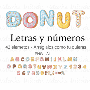 Donut Letters Descargable.