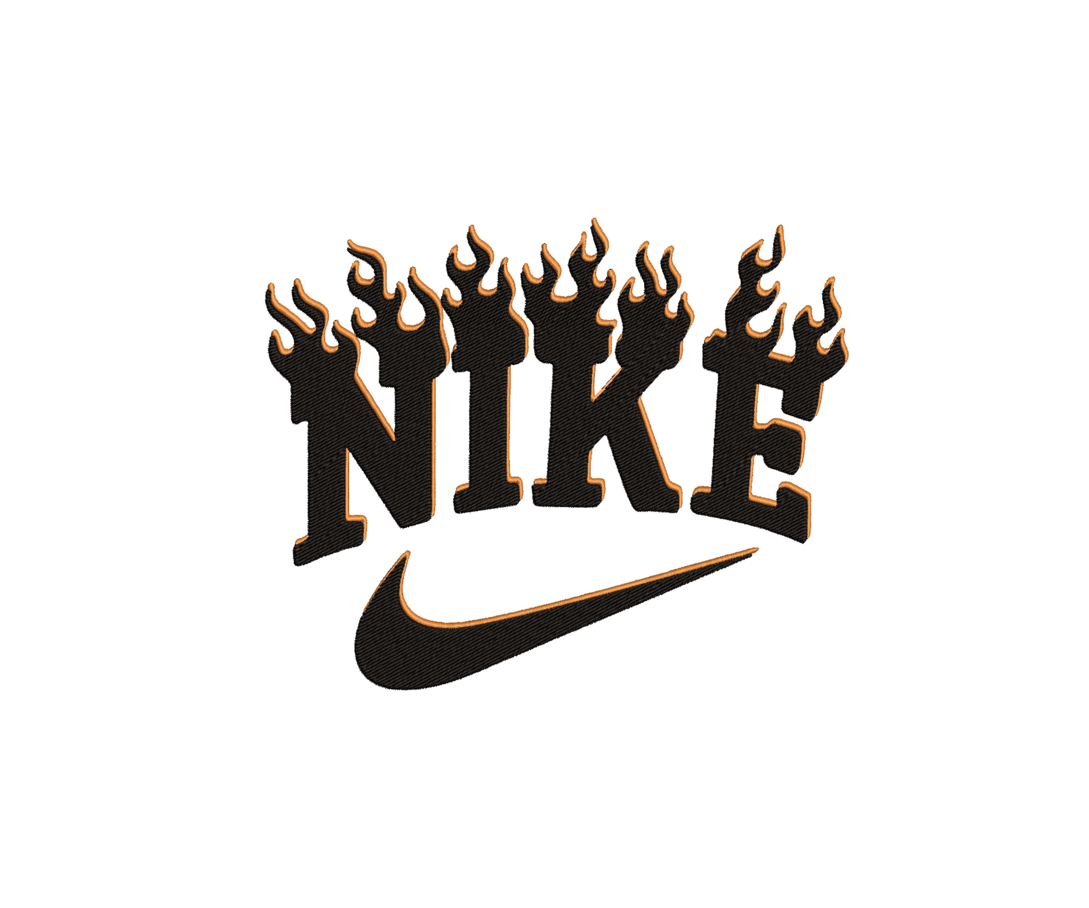 Diseño de bordado: Nike Logo Fuego