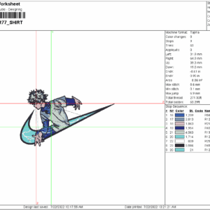 Diseño de bordado: Nike Logo Killua