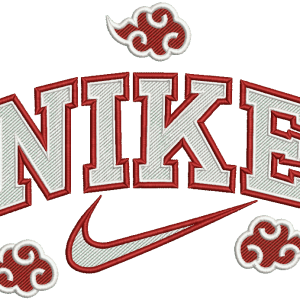 Naruto Nike logo letters - Diseño de bordado