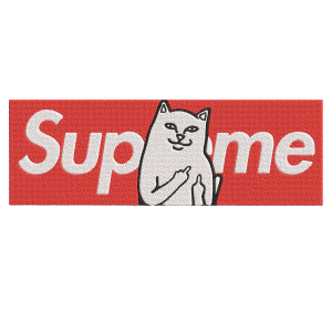 Supreme Cat. Diseño de bordado